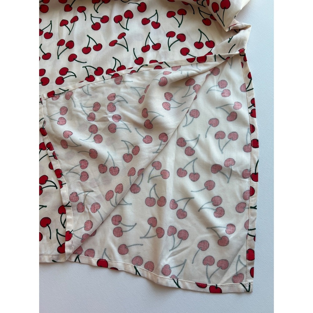 Dress Red Cherry Print Compañía Fantástica AOP Midi Shirt Dress Women M Viscose - Picture 7 of 15